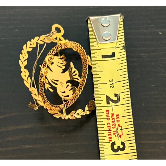 Vintage Tammy Trims Christmas Dove Ornament 24K Gold Finish Trim In Box - Picture 8 of 8